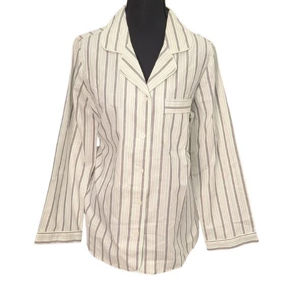 New With Tags Striped Pajama Top | Women's S | Cabernet - Picture 1 of 7